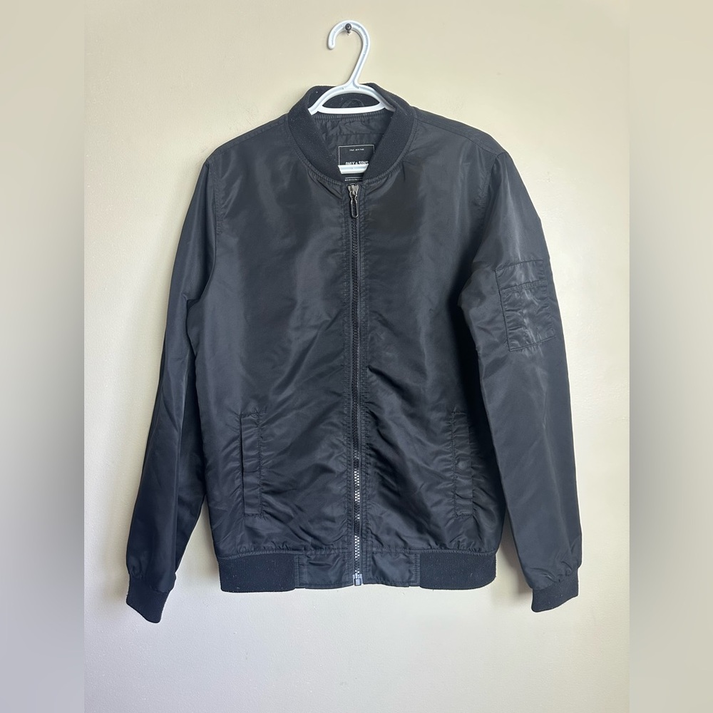 Only & Sons Size S Black Bomber Jacket